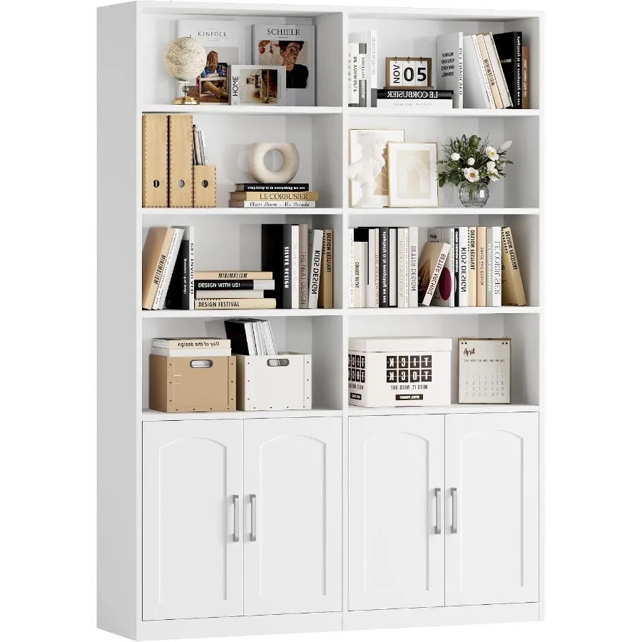 Bookshelf - Bookshelf and Bookcase with Doors for