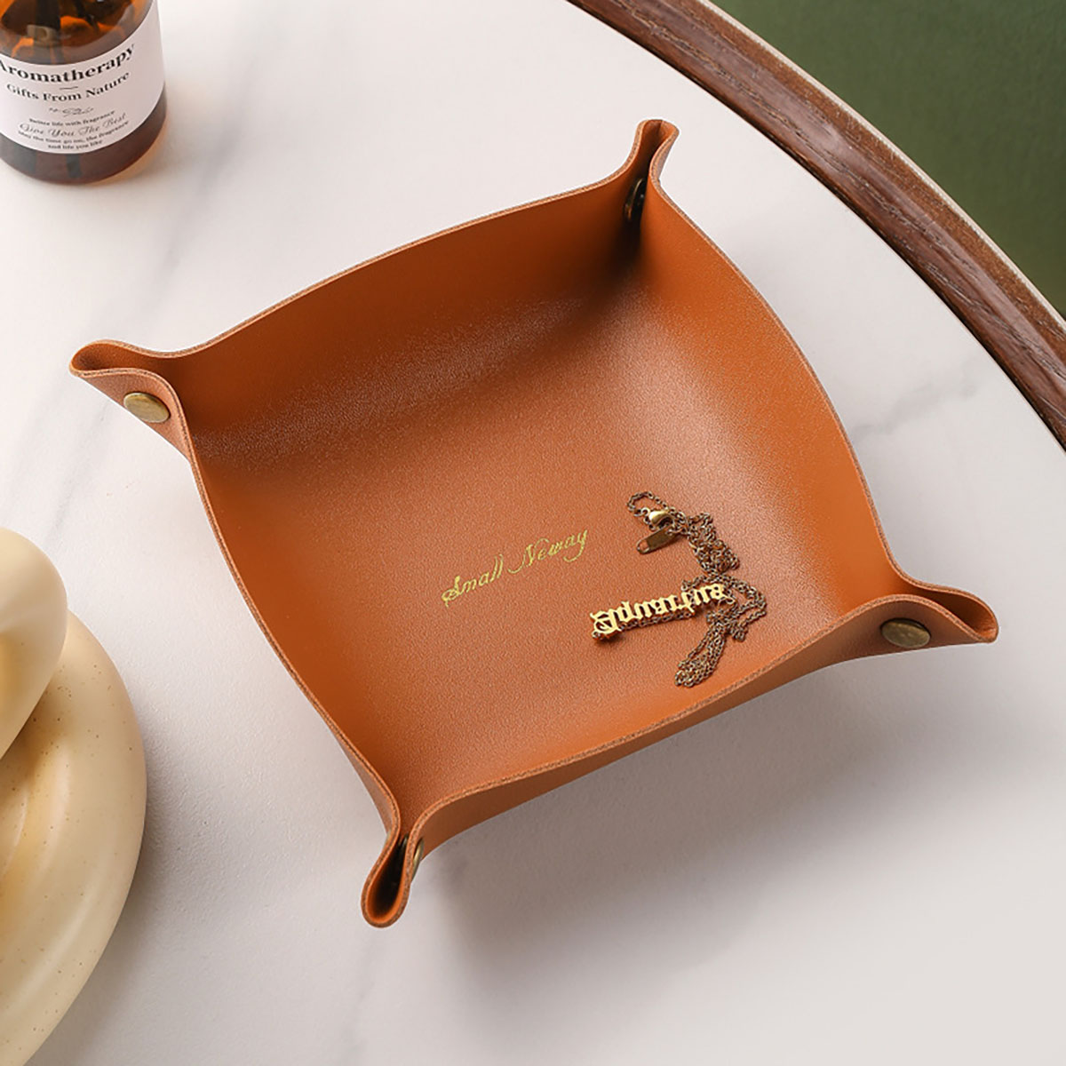 Nordic Style Leather Storage T - Desk Organizer recension och pris