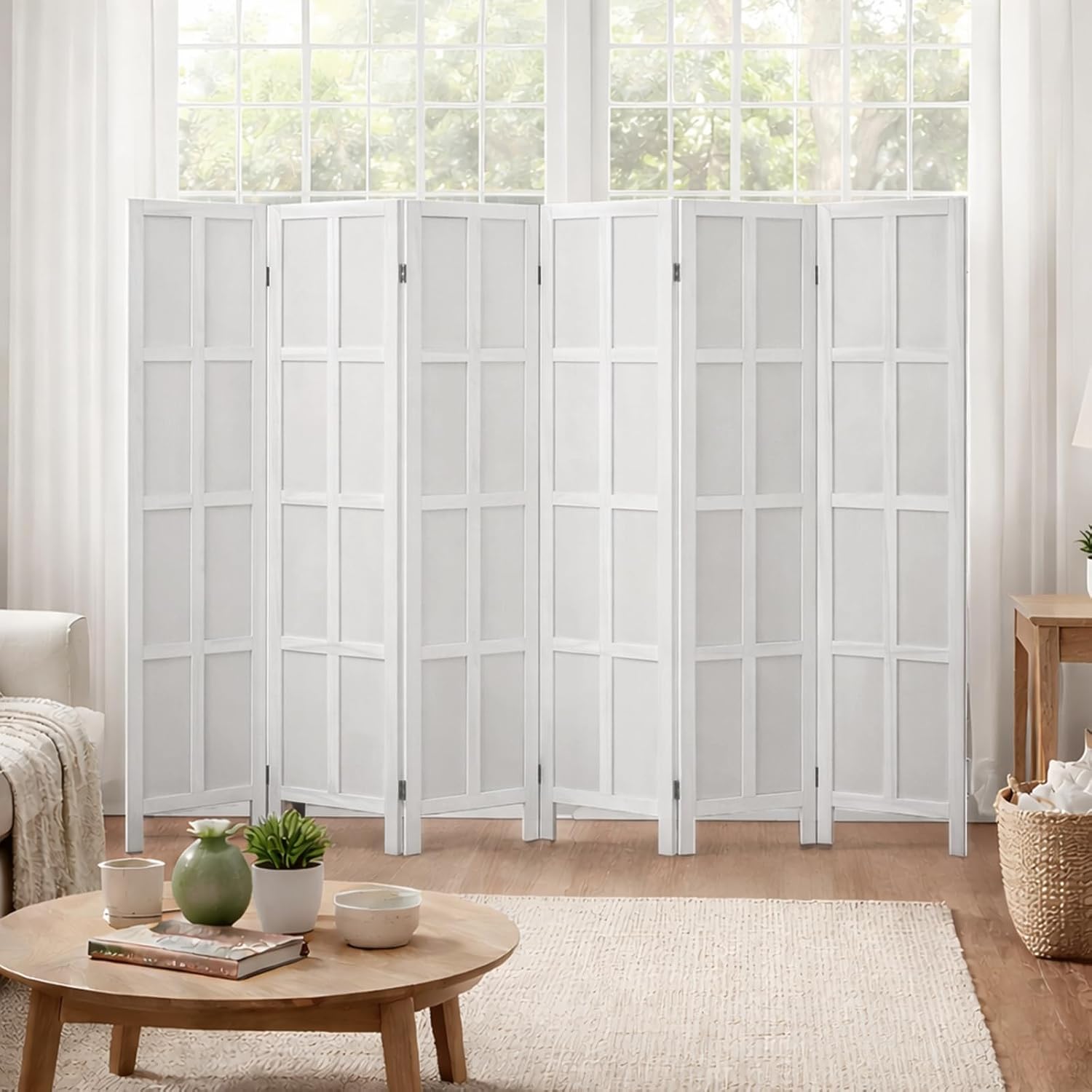 6 Panel Wood Room Divider and  - Partition Screen Divider recension och pris