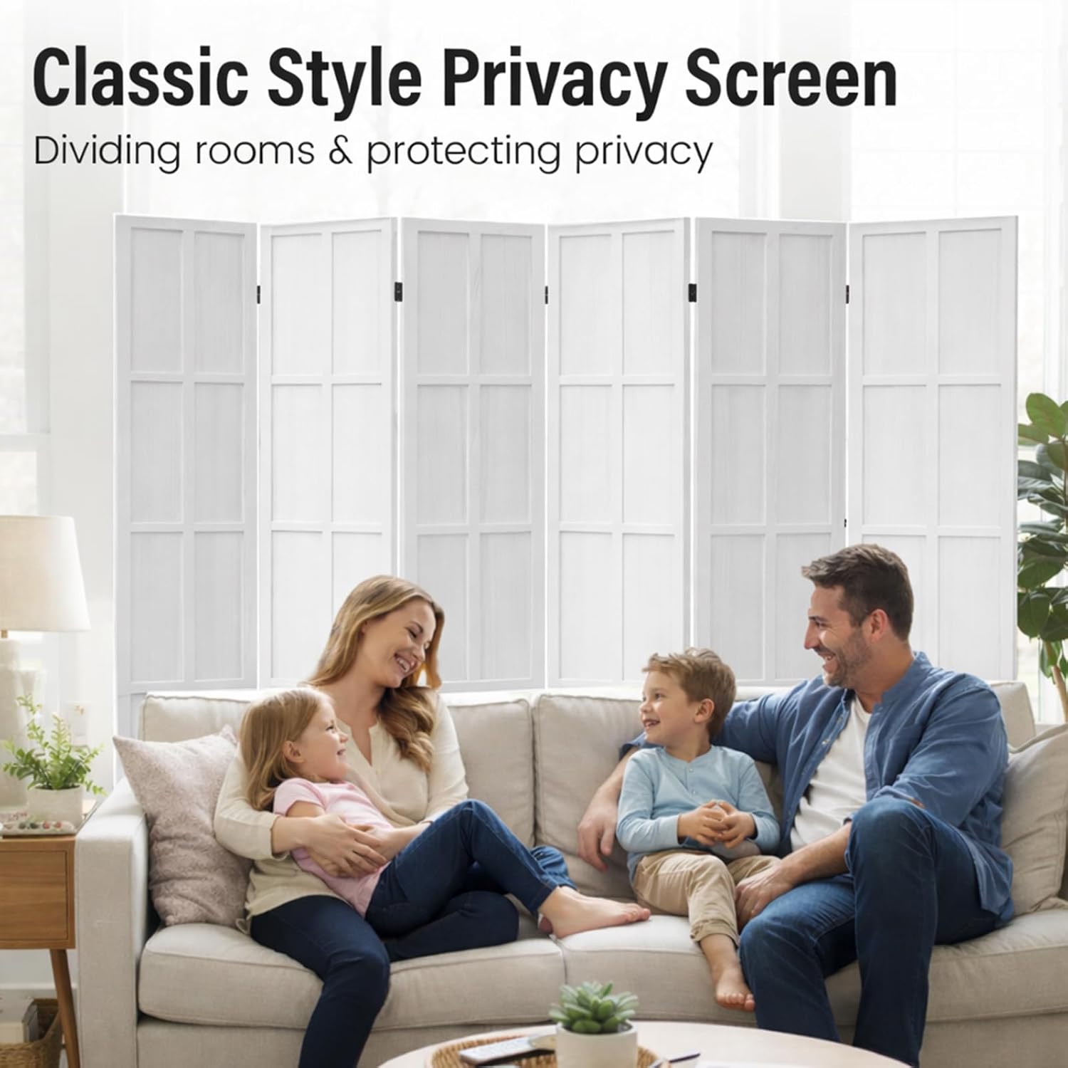 6 Panel Wood Room Divider and  - Partition Screen Divider recension och pris