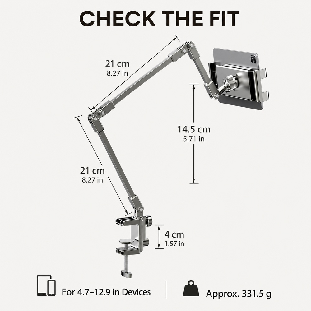 Adjustable Bed Phone Holder St - Standing Desk recension och pris