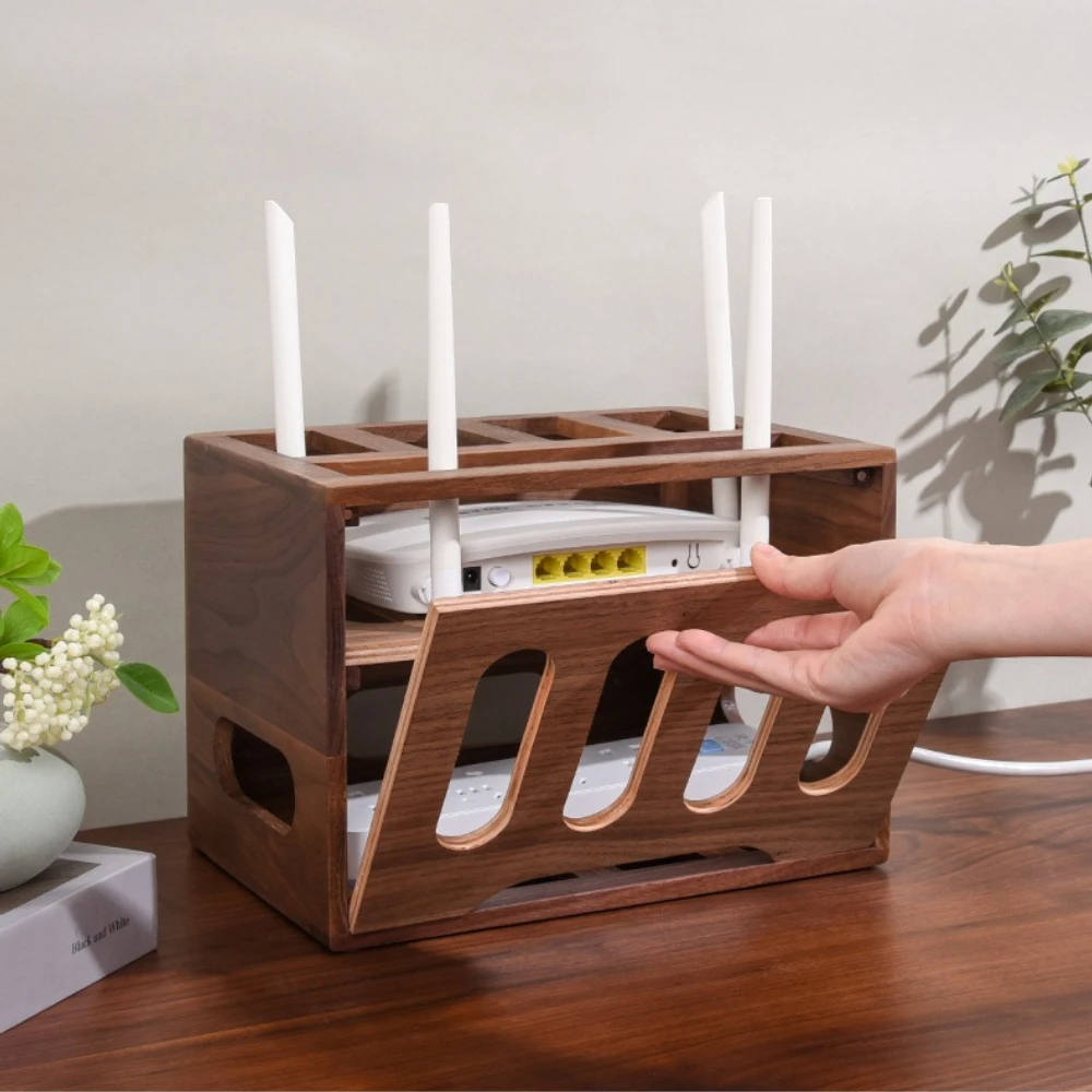 Solid Wood Cable Management Bo - Desk Organizer recension och pris