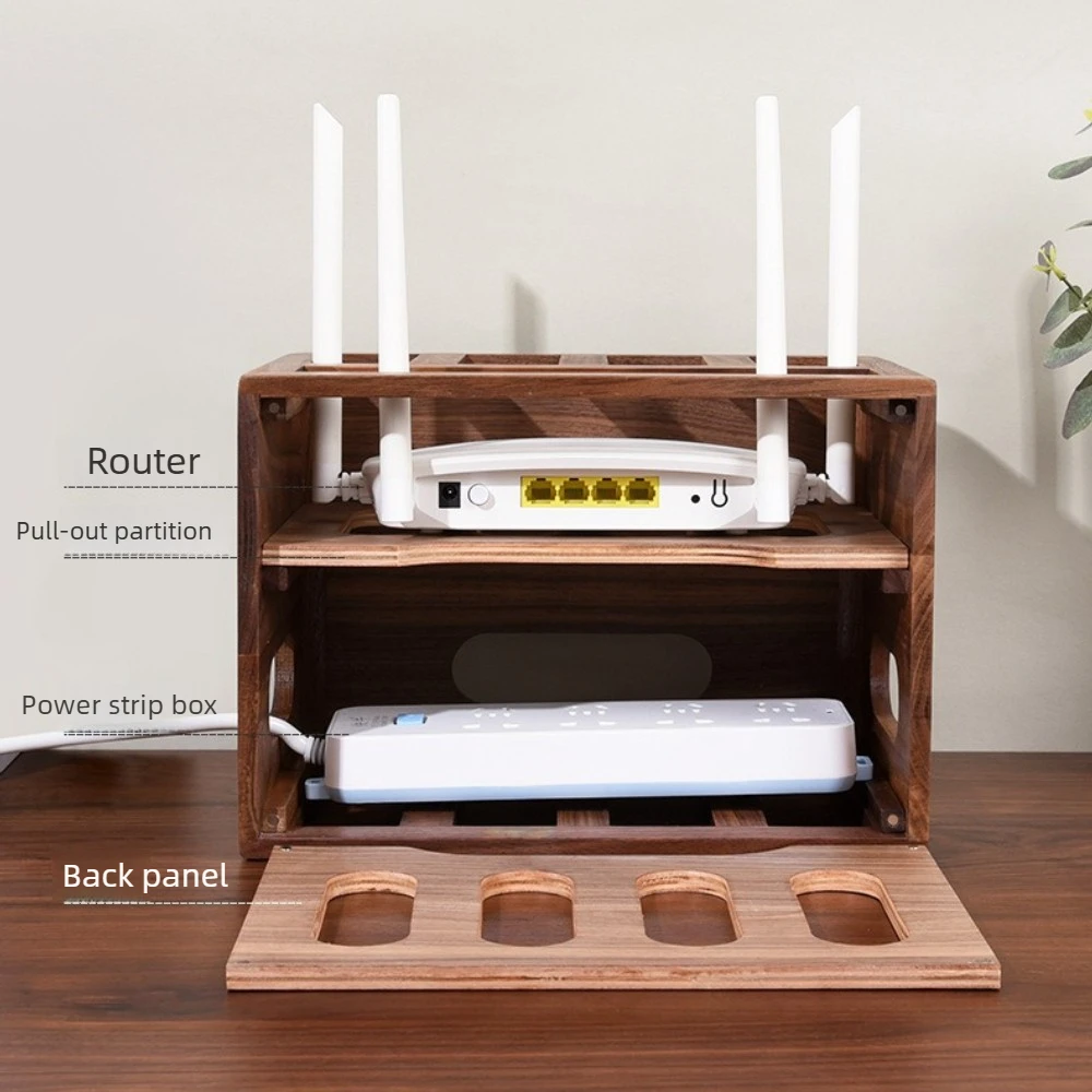 Solid Wood Cable Management Bo - Desk Organizer recension och pris