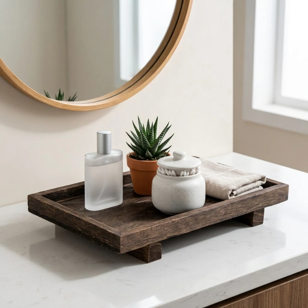 Retro Wooden Desk Storage Tray - Desk Organizer recension och pris