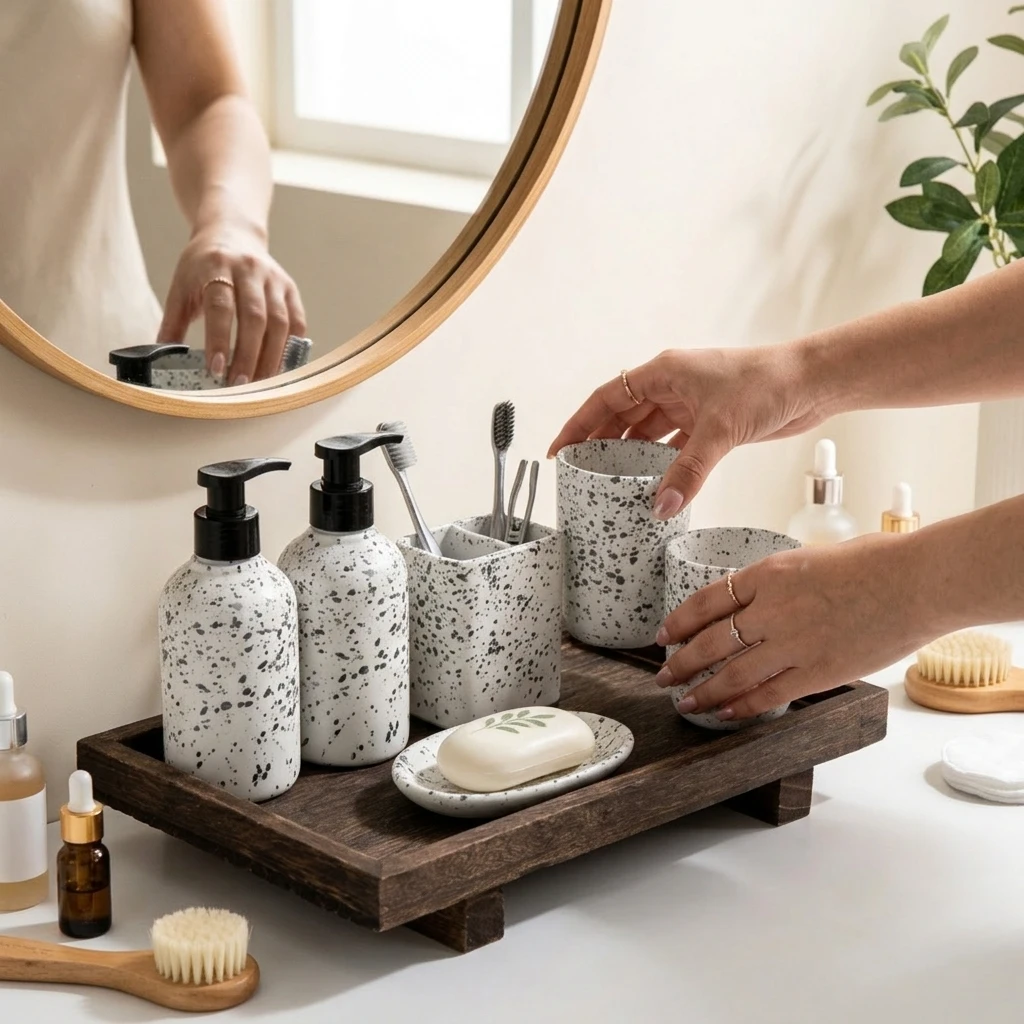 Retro Wooden Desk Storage Tray - Desk Organizer recension och pris