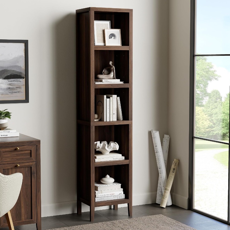 71 Tall Narrow Bookcase, 5-Tie - Bookshelf recension och pris