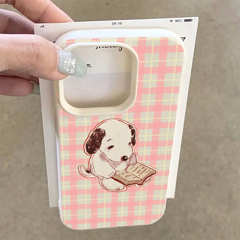 Cute Vintage Book Dog Litchi P - Bookshelf recension och pris