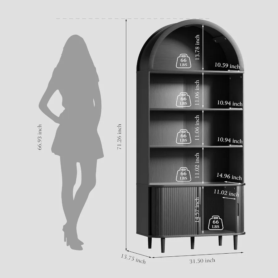 71 Tall Arched Bookshelf for L - Bookshelf recension och pris