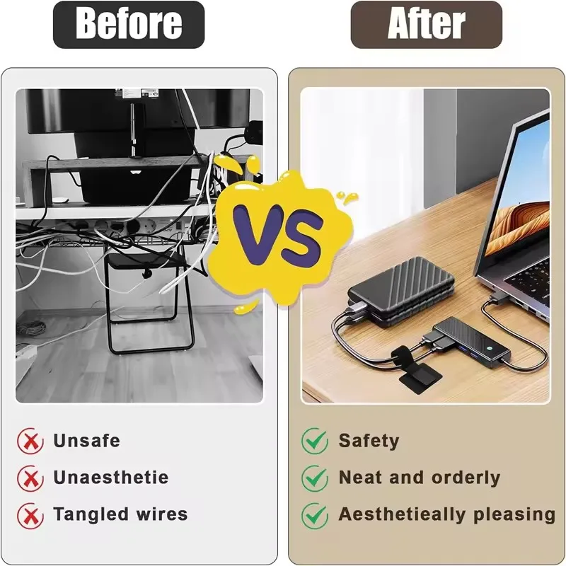 4-40 Sets Cable Management Und - Desk Organizer recension och pris