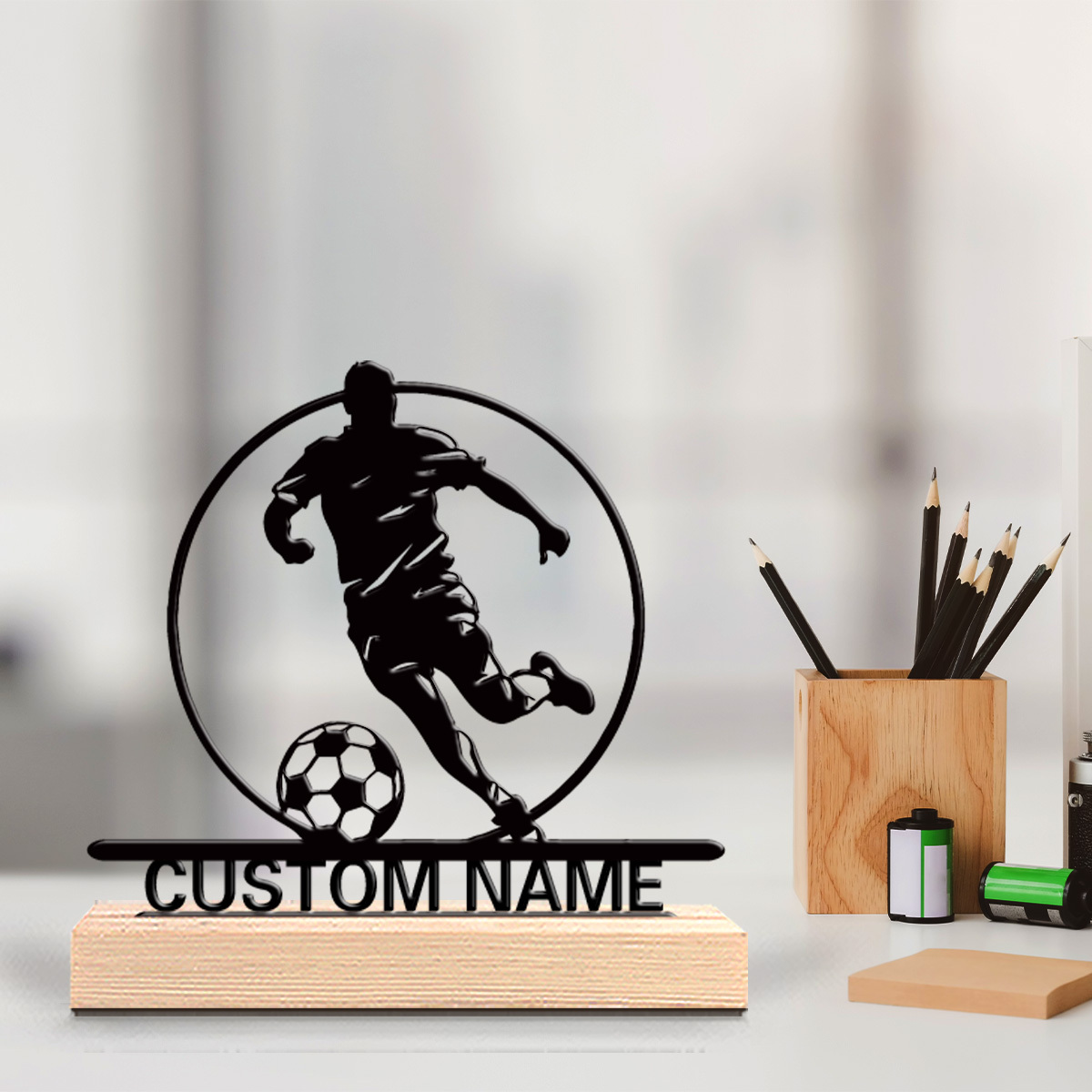Custom Soccer Player Metal Sta - Office Furniture Brands recension och pris