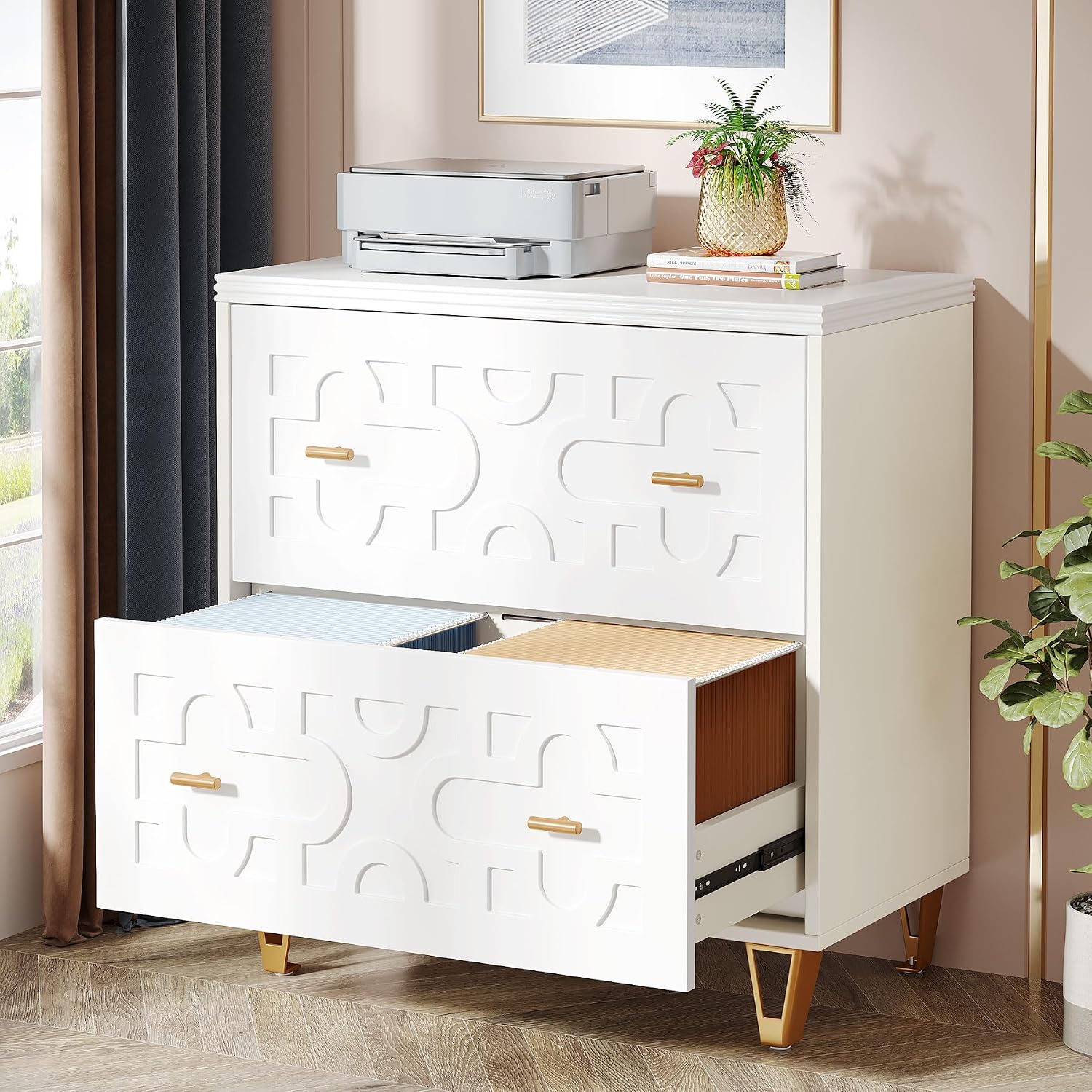 2-Drawer Lateral File Cabinet, - Printer Stand recension och pris
