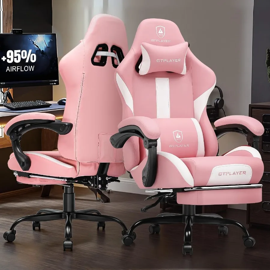 Gaming Chair with Foot Rest Po - Office Chair Cushion recension och pris