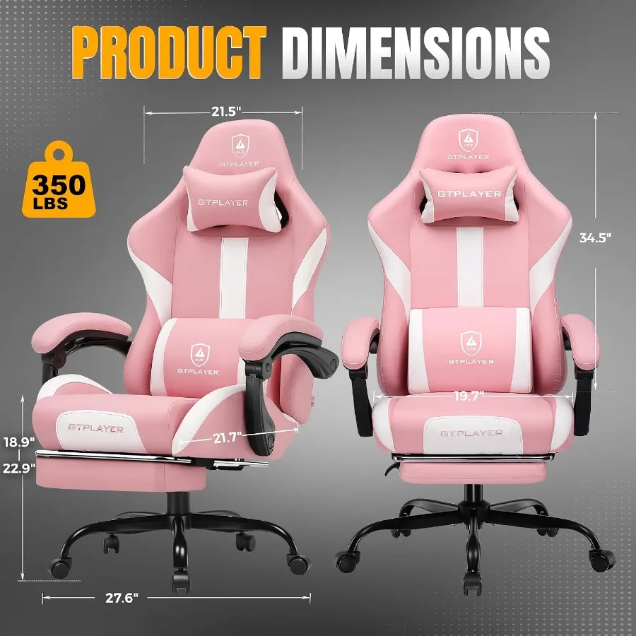 Gaming Chair with Foot Rest Po - Office Chair Cushion recension och pris