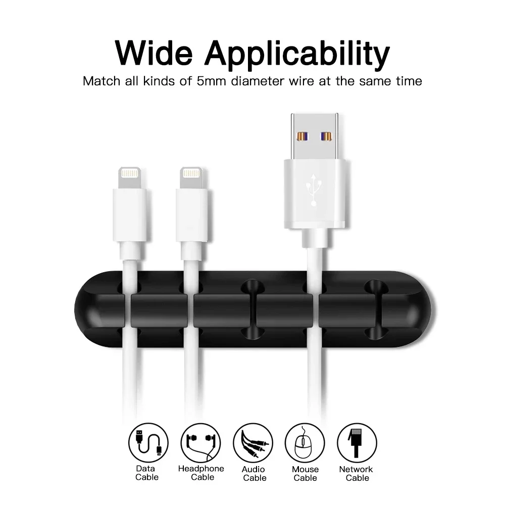 Silicone USB Cable Organizer U - Desk Organizer recension och pris