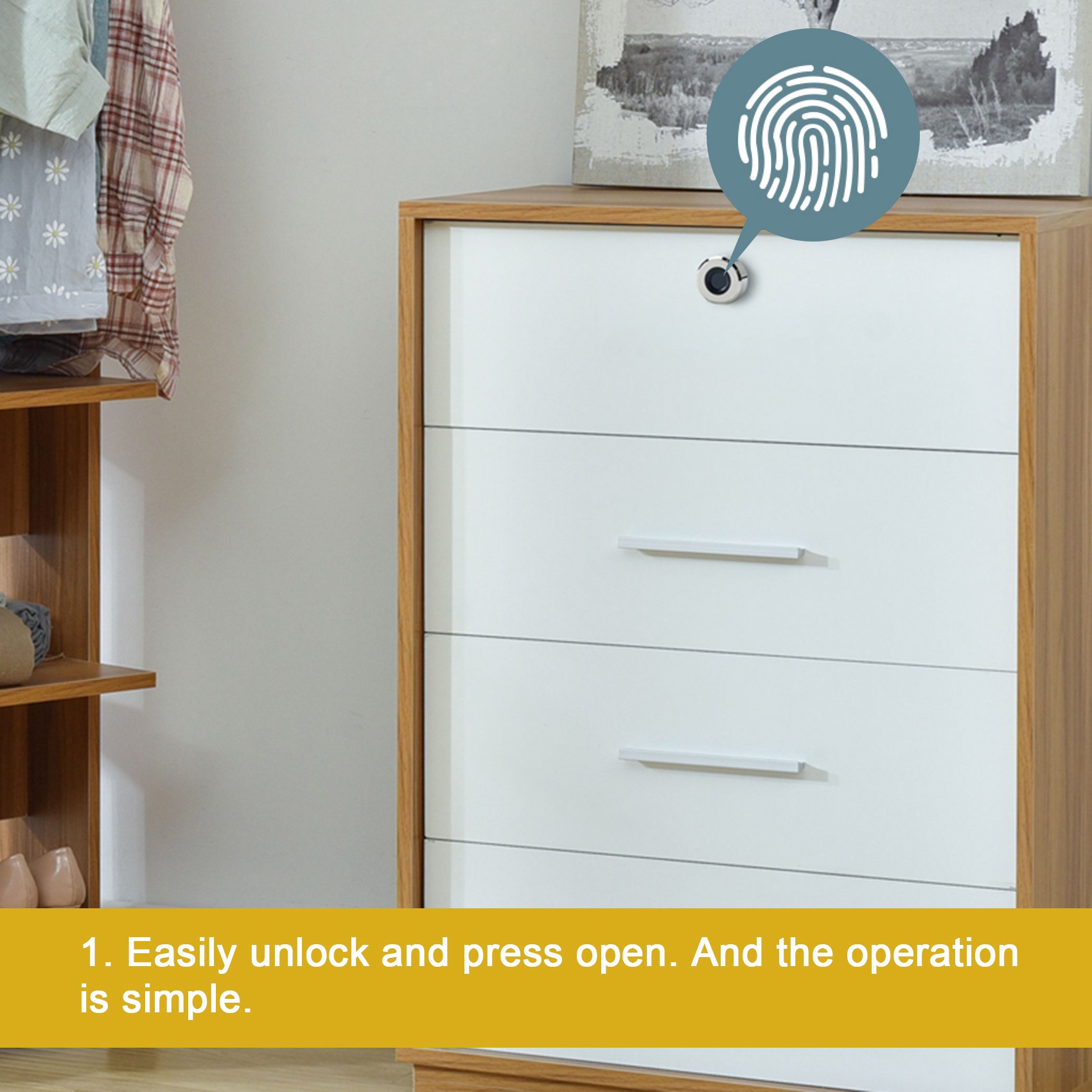 Smart Fingerprint Drawer Lock  - File Cabinet recension och pris